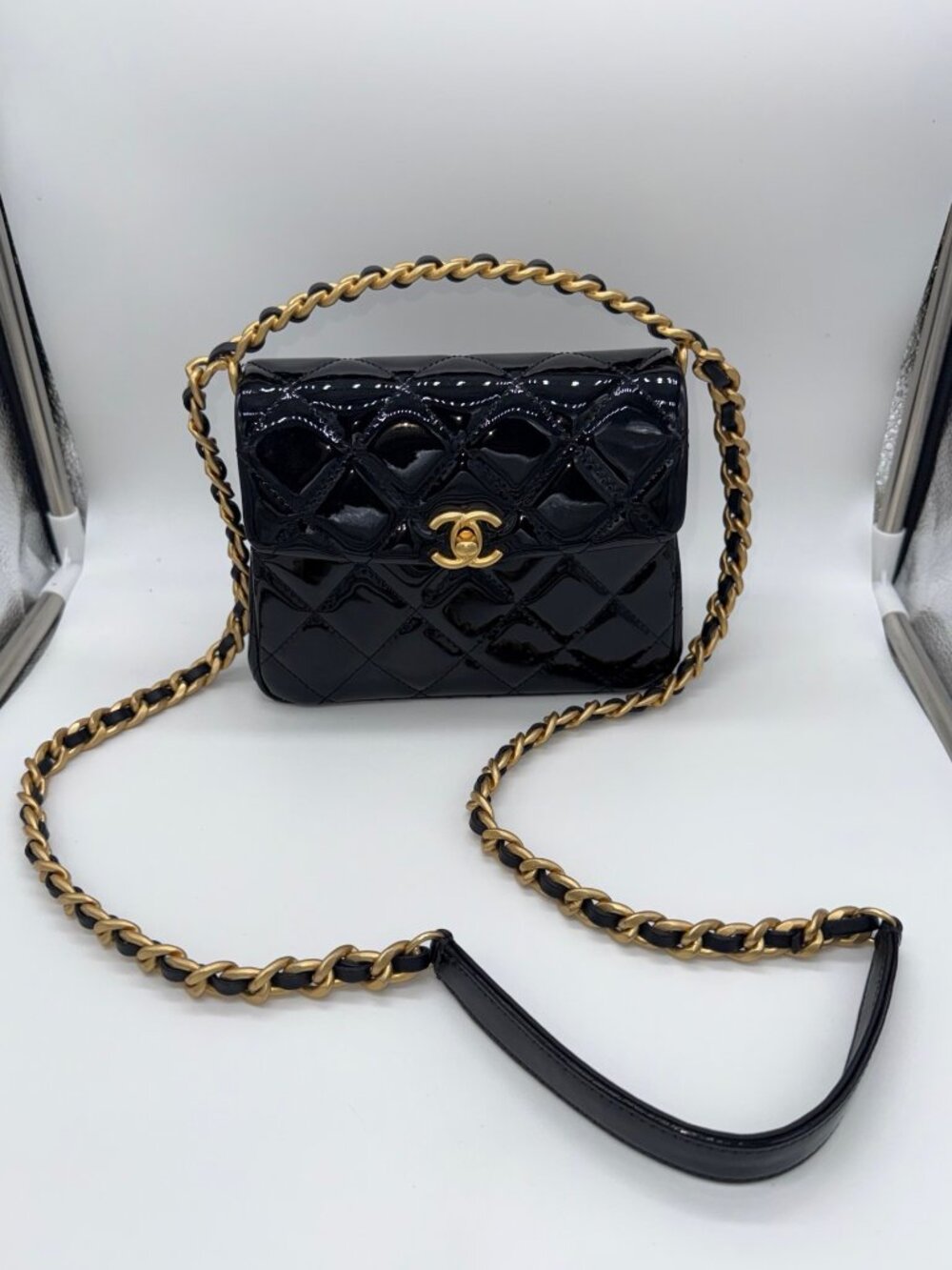 Chanel Mini Top Handle Flap Bag